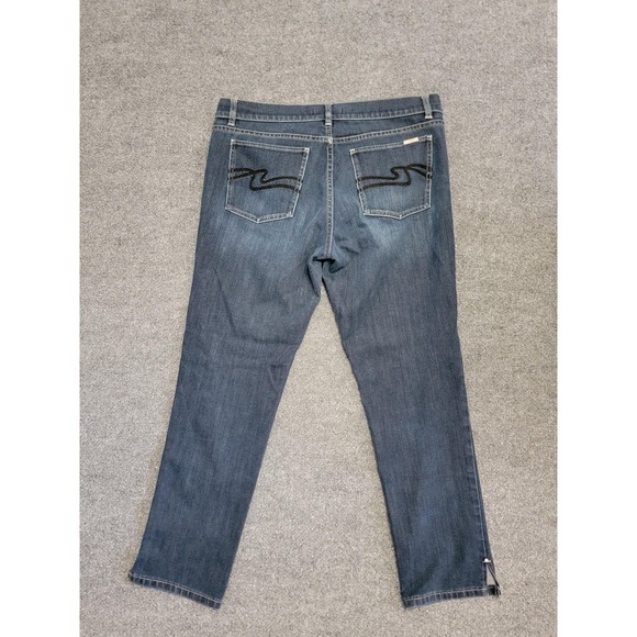 White House Black Market Jeans Womens 8 Ankle Stretch Denim Straight Leg Noir - Picture 9 of 9